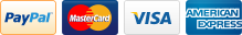 PayPal MasterCard VISA AMEX